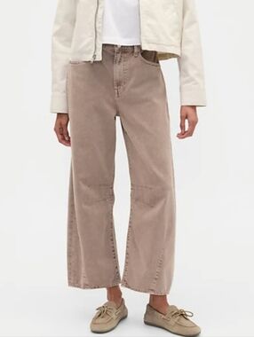 NWT Gap High Rise Horseshoe Crop Jeans In Mushroom Neutral Size 6 / 28 Short